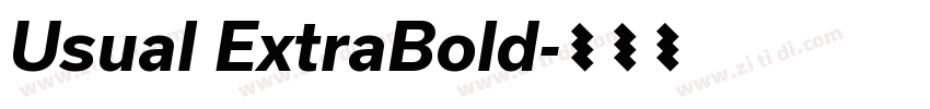 Usual ExtraBold字体转换